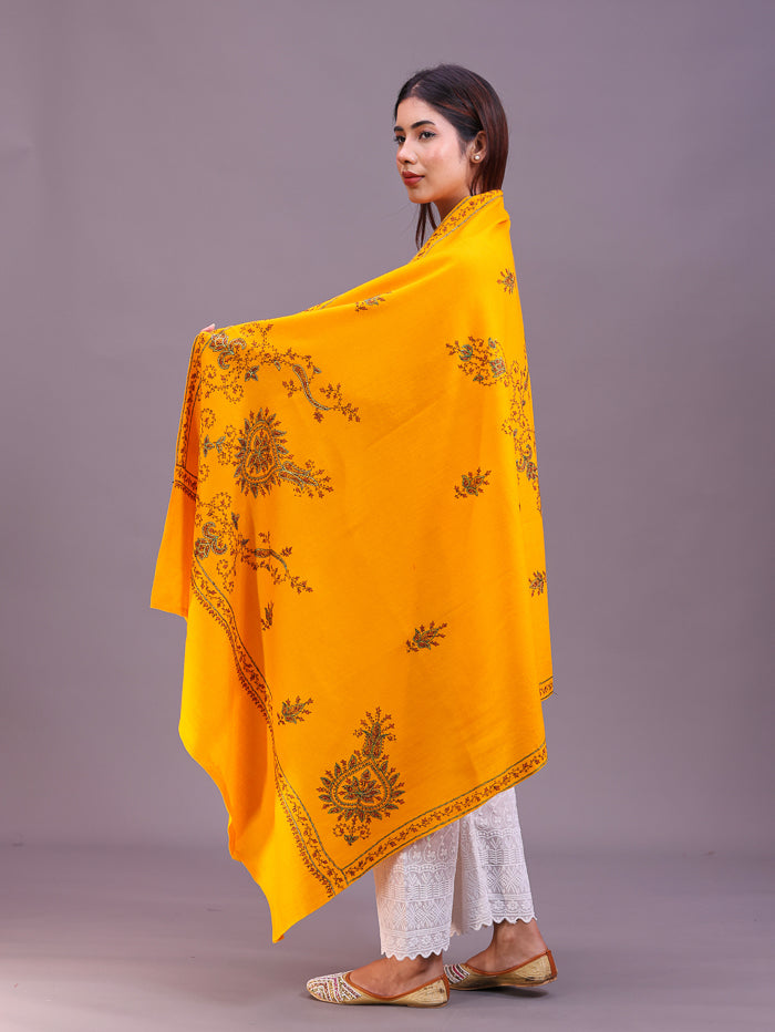 Women's Hand Embroidered Pure Wool Shawl