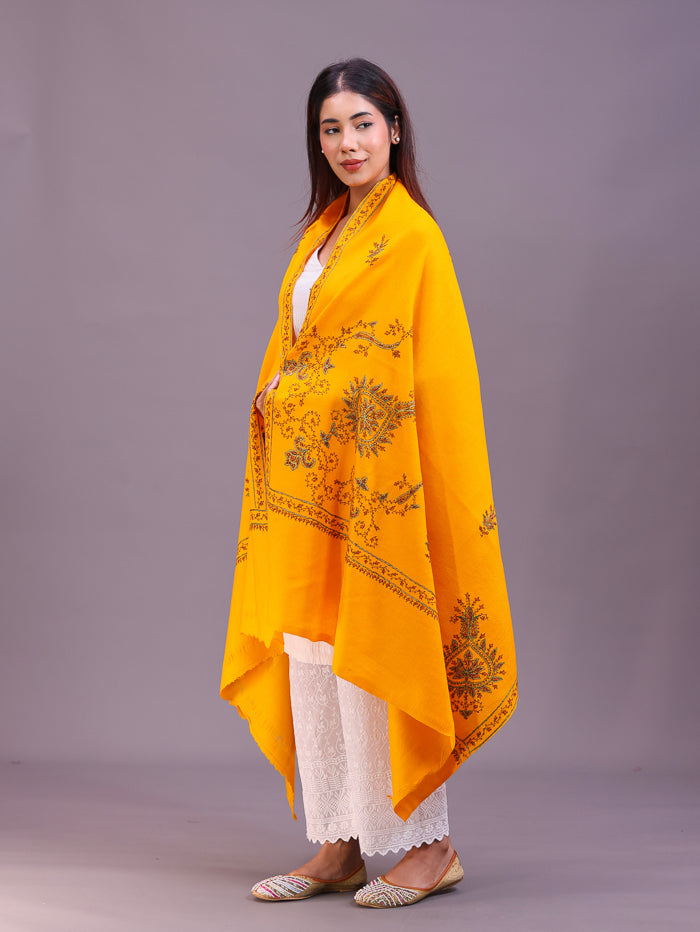 Women's Hand Embroidered Pure Wool Shawl