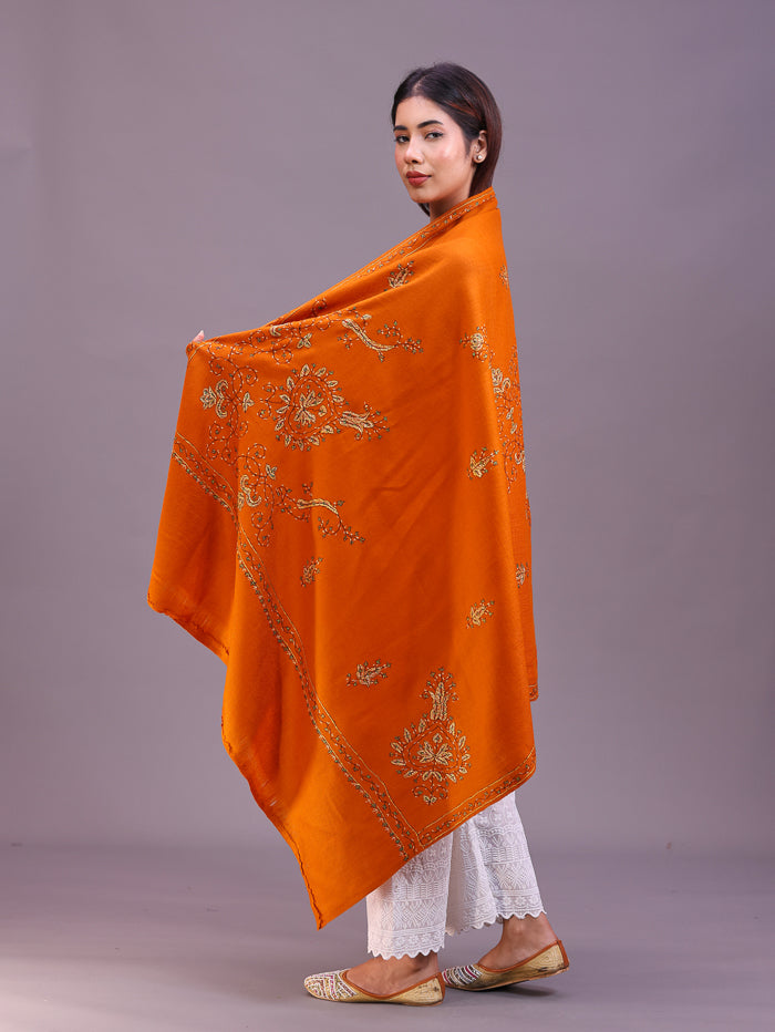 Women's Hand Embroidered Pure Wool Shawl