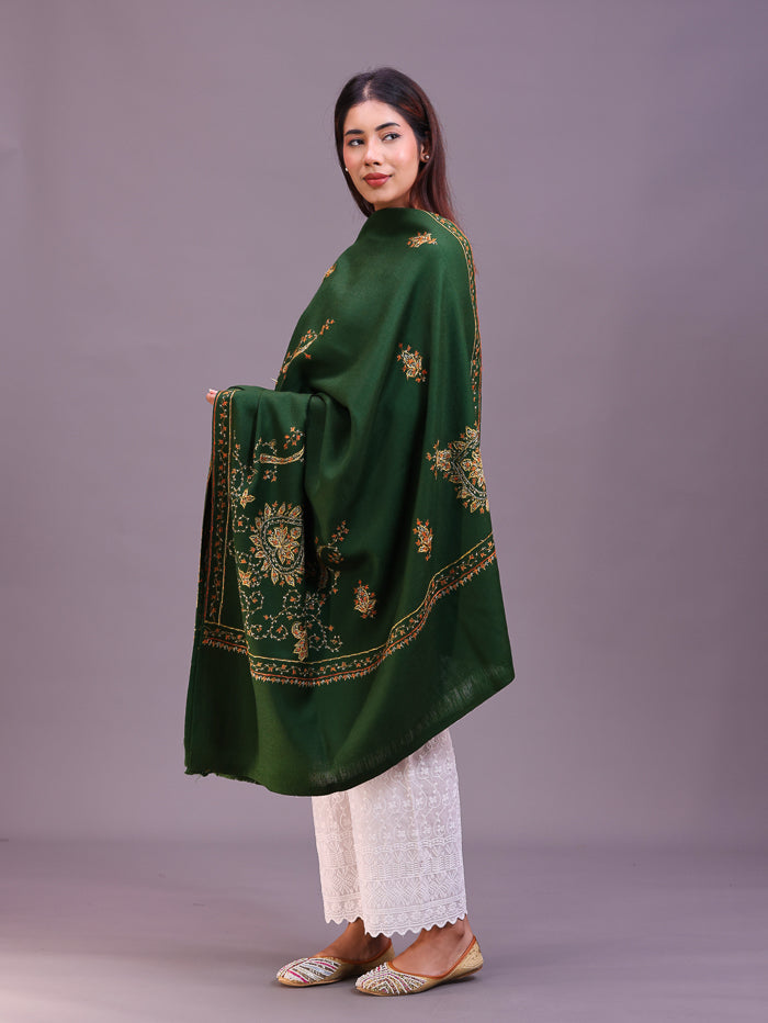 Women's Hand Embroidered Pure Wool Shawl