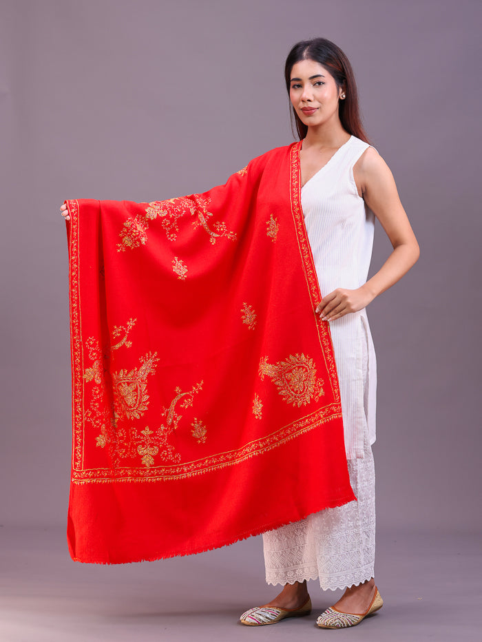 Women's Hand Embroidered Pure Wool Shawl