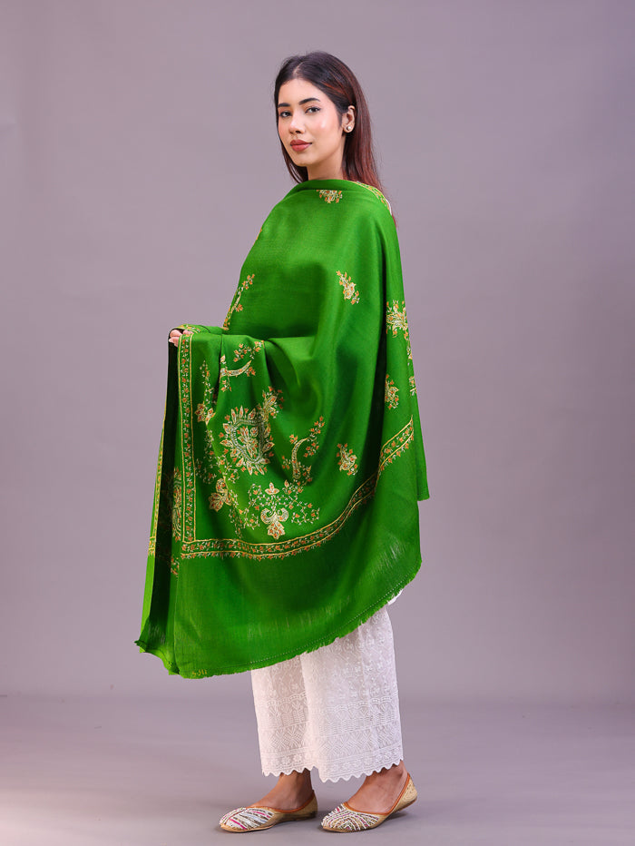 Women's Hand Embroidered Pure Wool Shawl