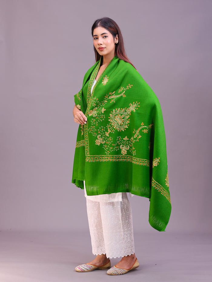 Women's Hand Embroidered Pure Wool Shawl