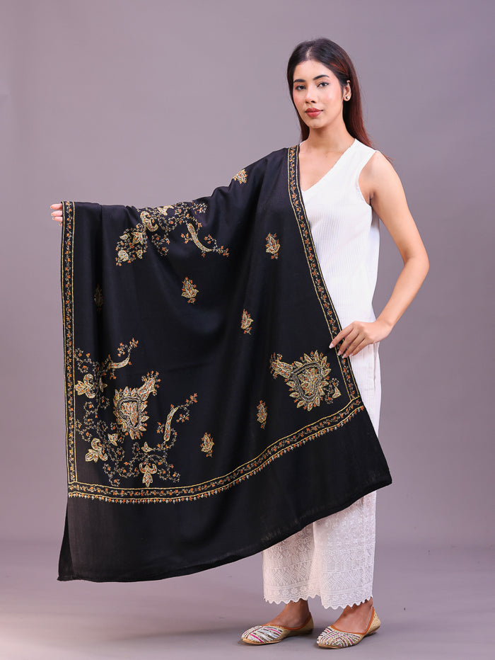 Women's Hand Embroidered Pure Wool Shawl
