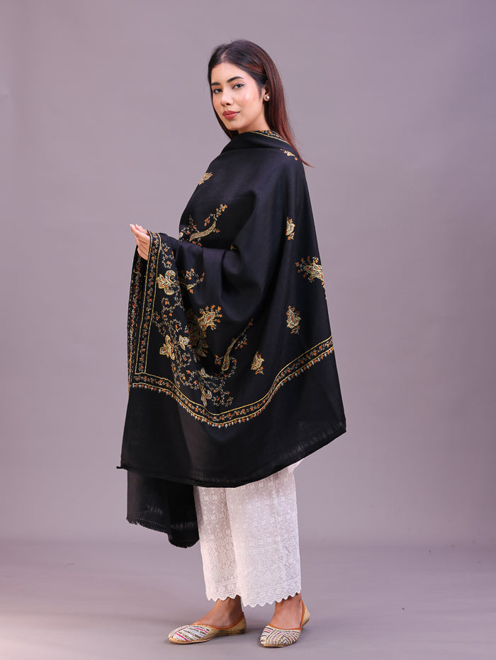 Women's Hand Embroidered Pure Wool Shawl