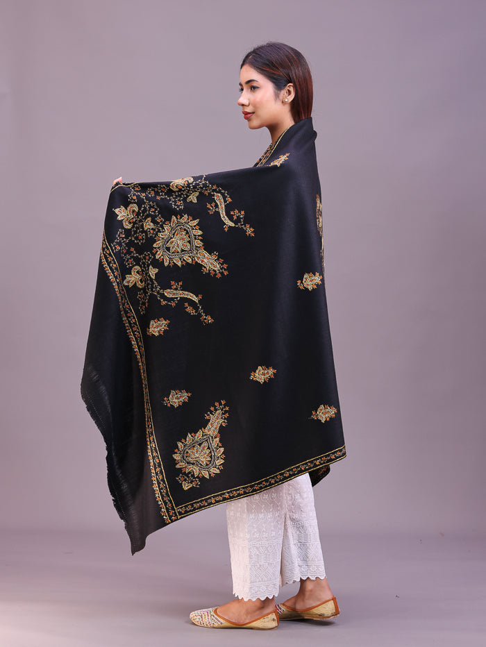 Women's Hand Embroidered Pure Wool Shawl