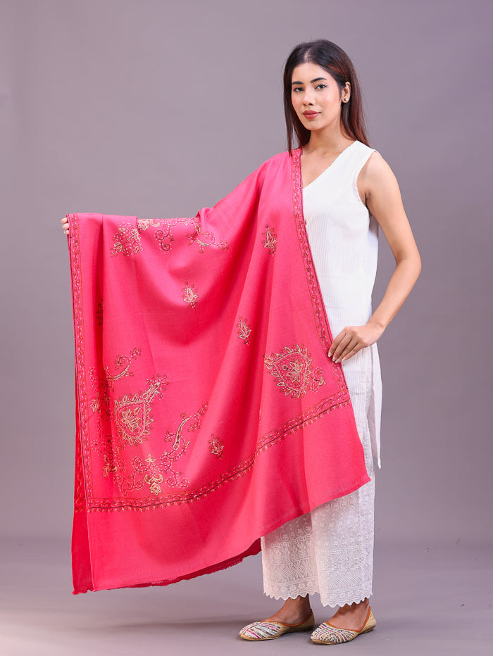 Women's Hand Embroidered Pure Wool Shawl