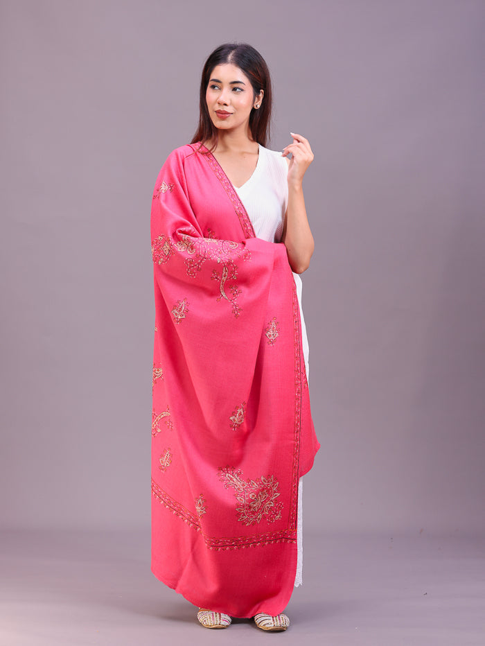 Women's Hand Embroidered Pure Wool Shawl
