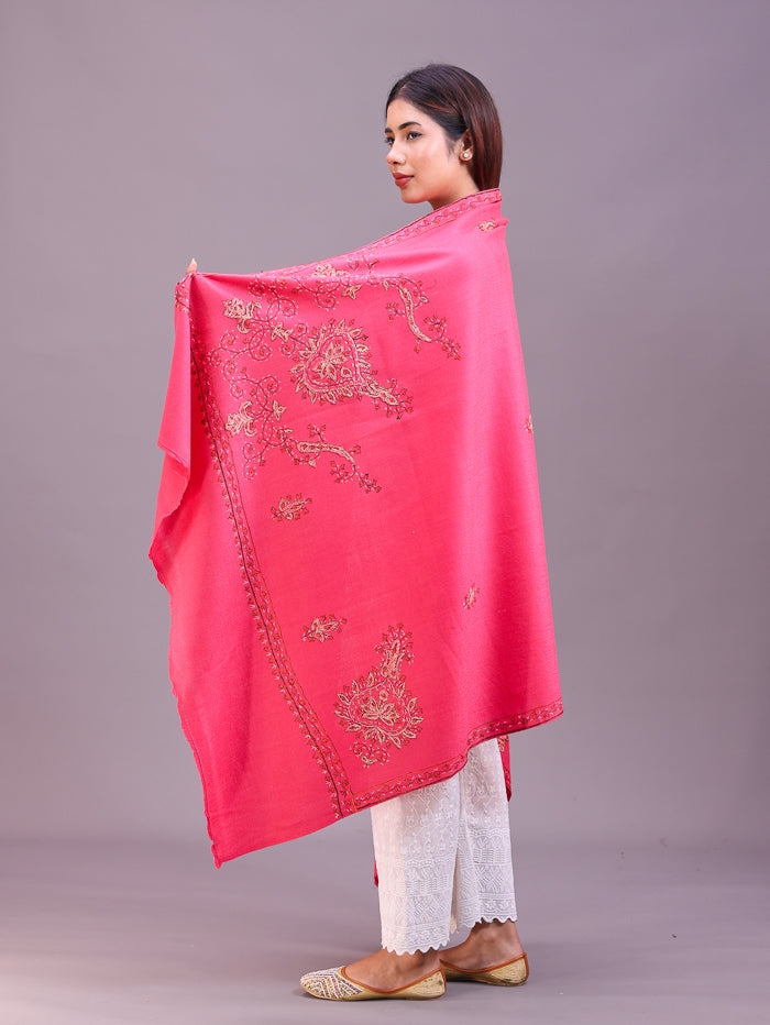 Women's Hand Embroidered Pure Wool Shawl