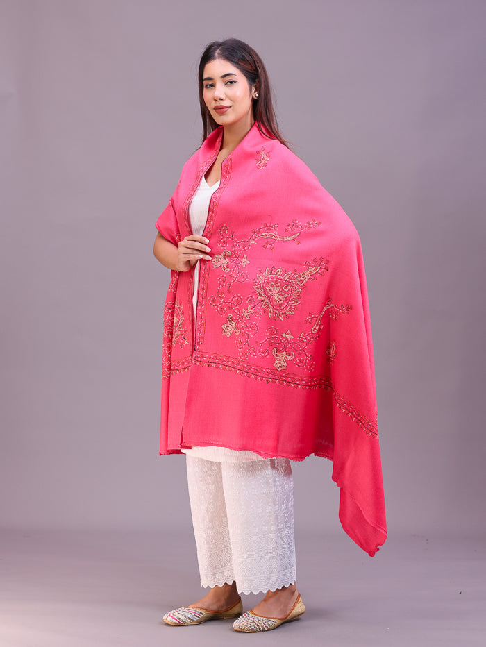 Women's Hand Embroidered Pure Wool Shawl