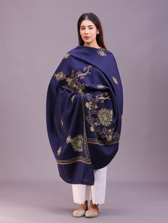 Women's Hand Embroidered Pure Wool Shawl