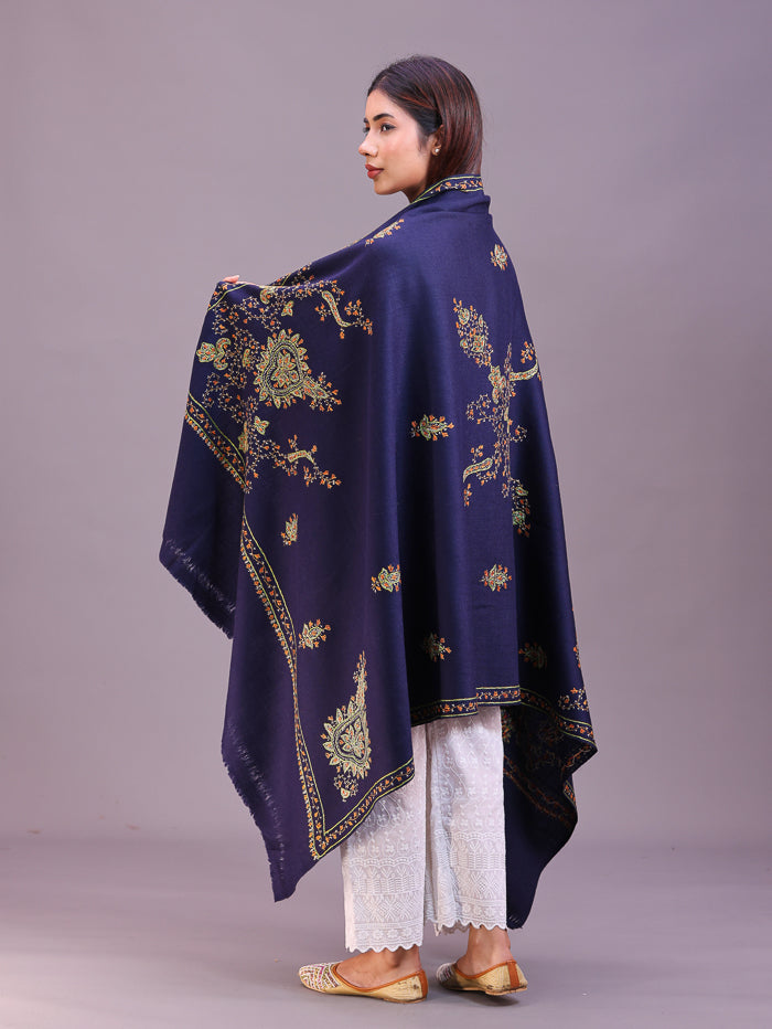 Women's Hand Embroidered Pure Wool Shawl