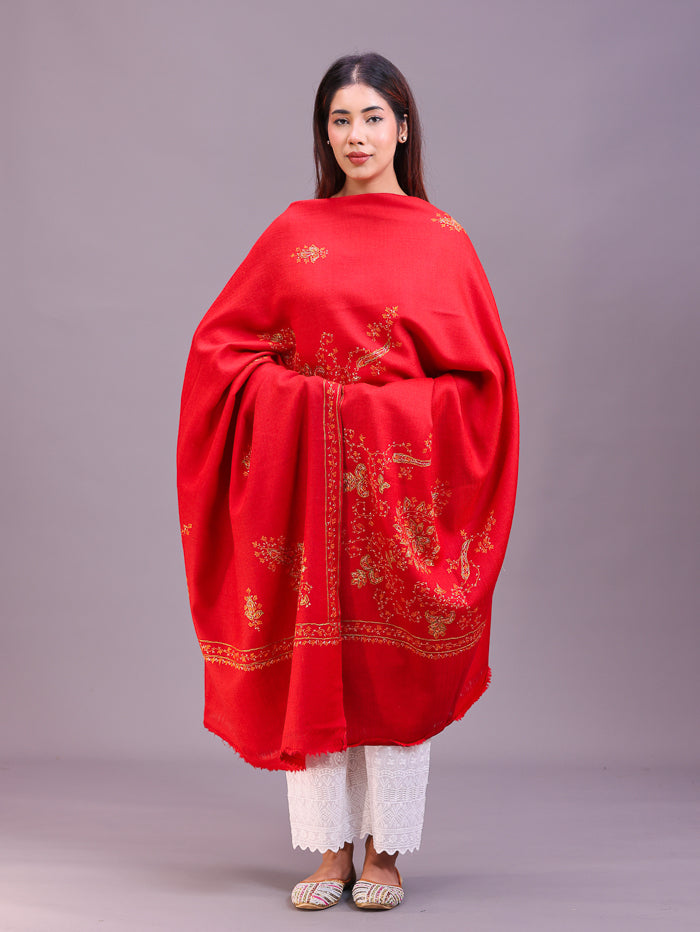 Women's Hand Embroidered Pure Wool Shawl