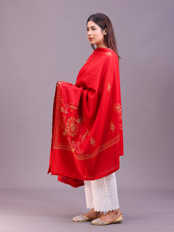 Women's Hand Embroidered Pure Wool Shawl