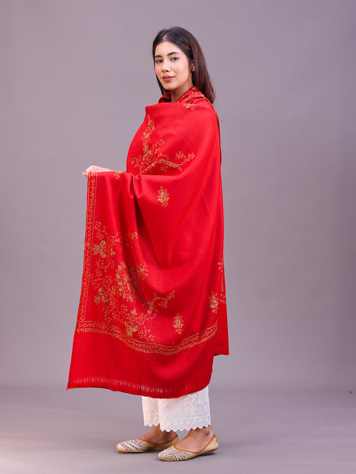 Women's Hand Embroidered Pure Wool Shawl