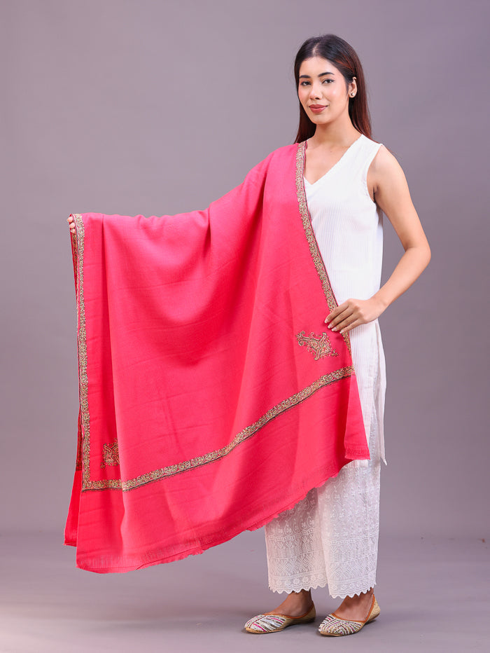 Women's Hand Embroidered Pure Wool Shawl