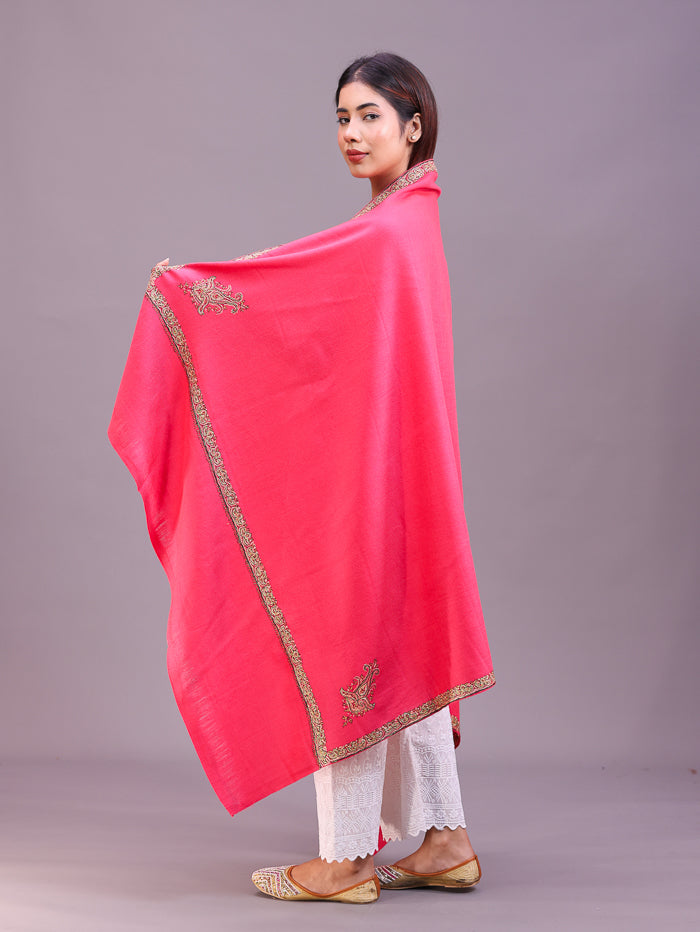 Women's Hand Embroidered Pure Wool Shawl