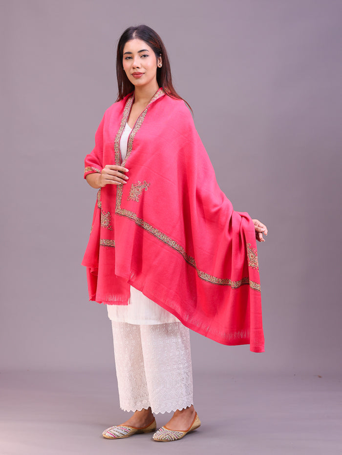 Women's Hand Embroidered Pure Wool Shawl