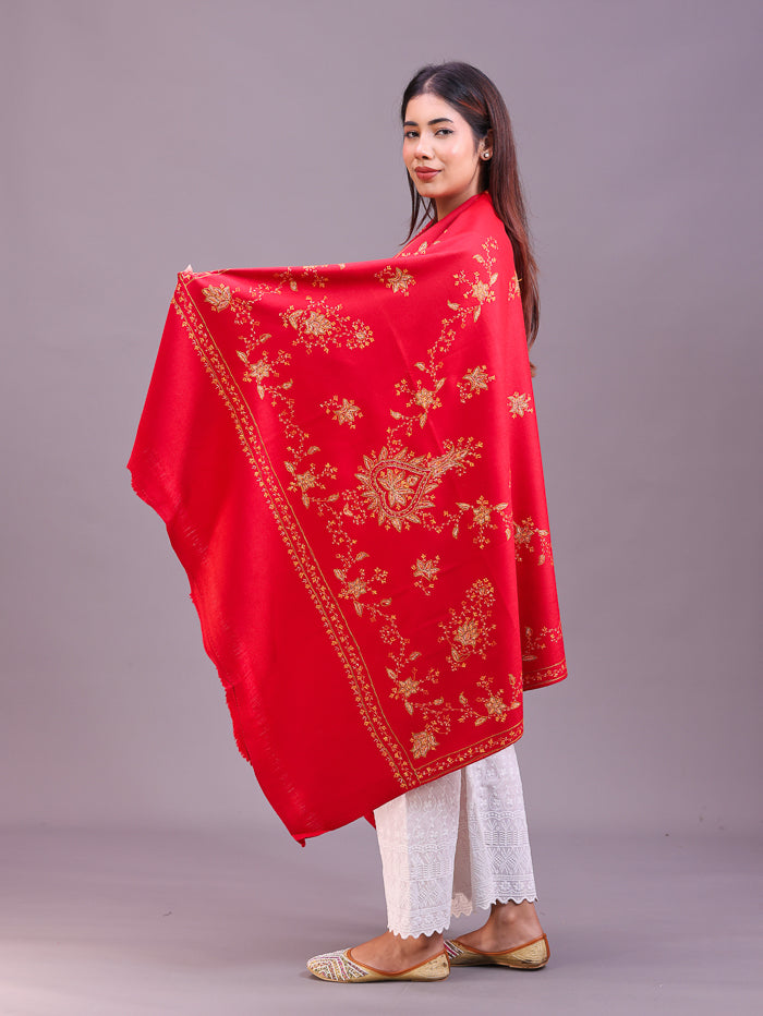 Women's Hand Embroidered Pure Wool Shawl