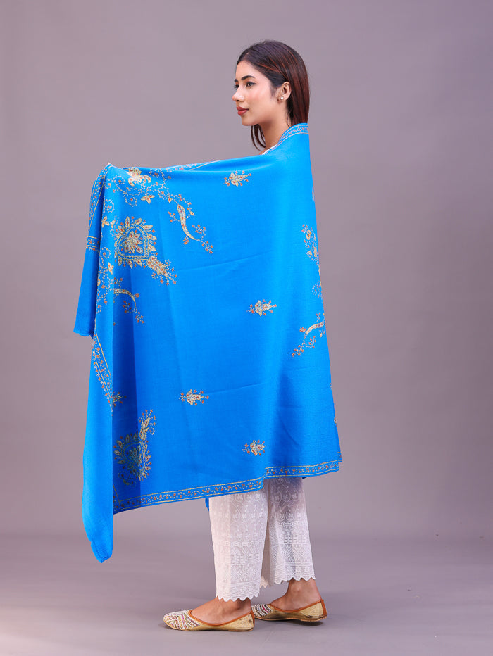 Women's Hand Embroidered Pure Wool Shawl