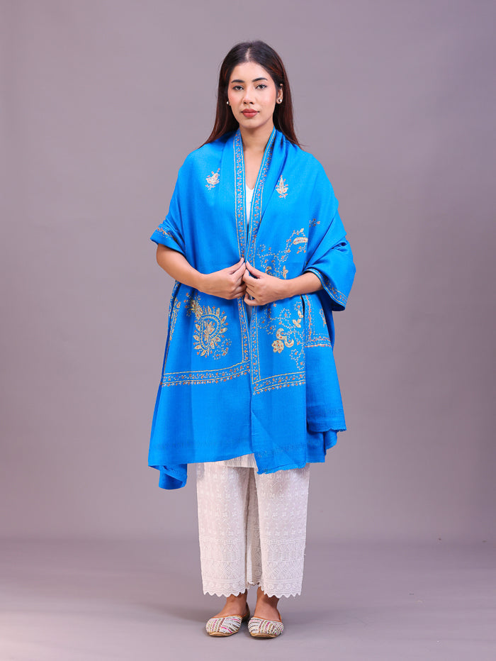 Women's Hand Embroidered Pure Wool Shawl