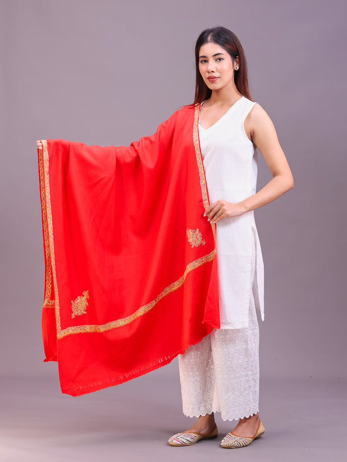 Women's Hand Embroidered Pure Wool Shawl