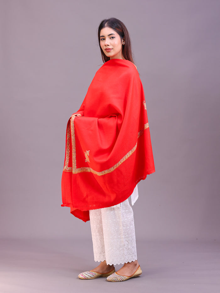 Women's Hand Embroidered Pure Wool Shawl