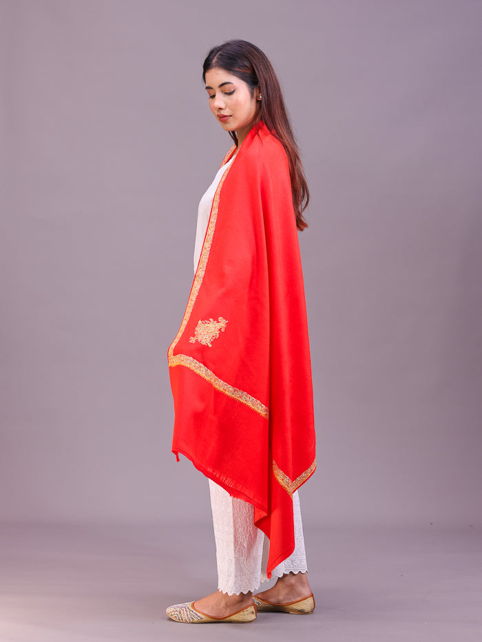 Women's Hand Embroidered Pure Wool Shawl