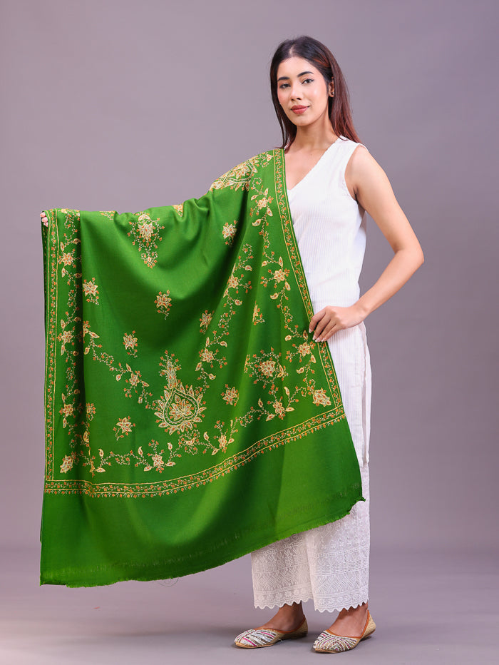Women's Hand Embroidered Pure Wool Shawl