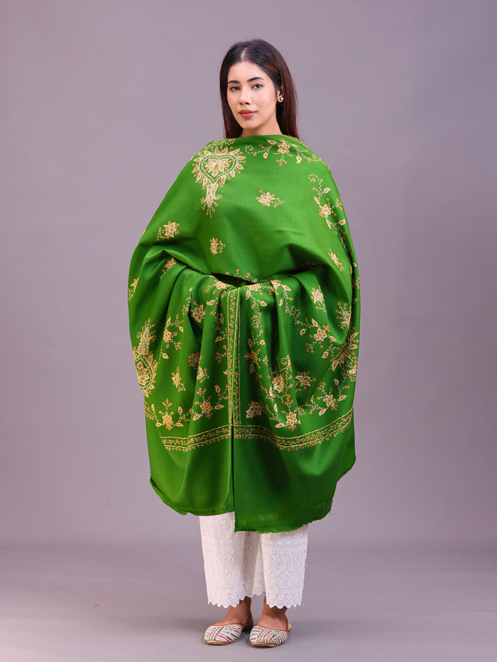 Women's Hand Embroidered Pure Wool Shawl