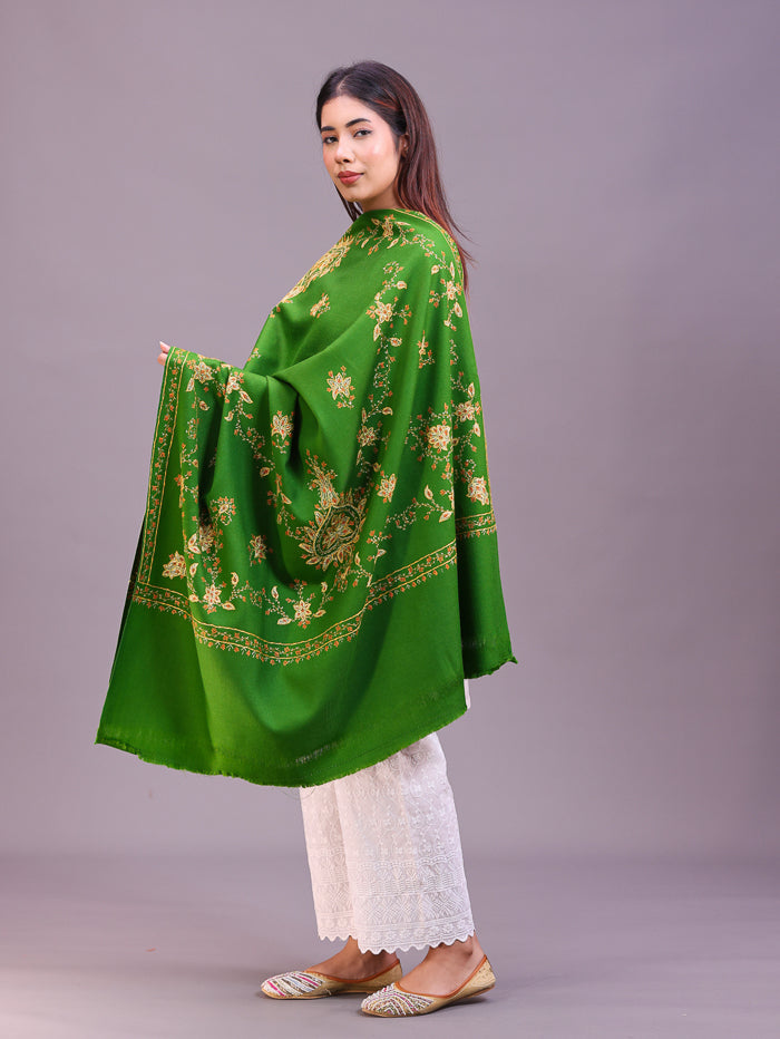 Women's Hand Embroidered Pure Wool Shawl