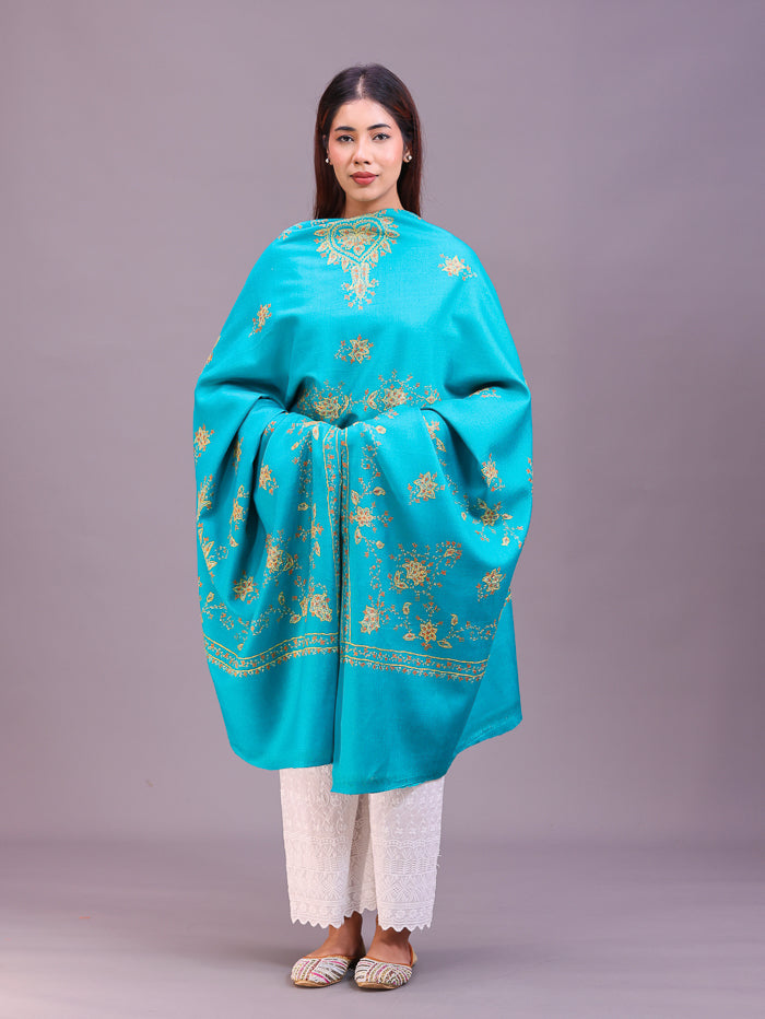 Women's Hand Embroidered Pure Wool Shawl