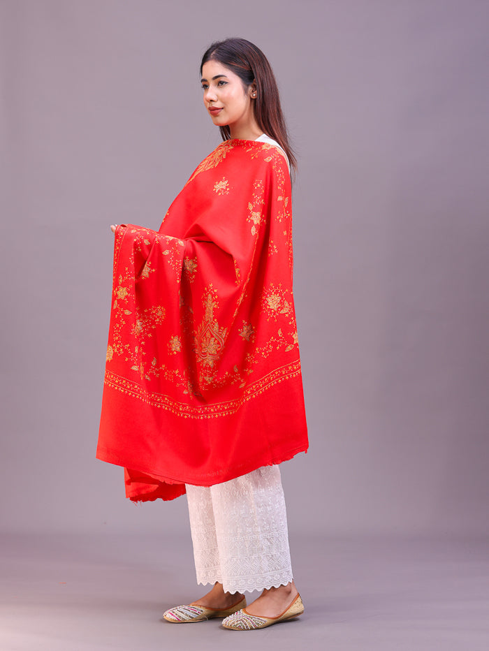 Women's Hand Embroidered Pure Wool Shawl