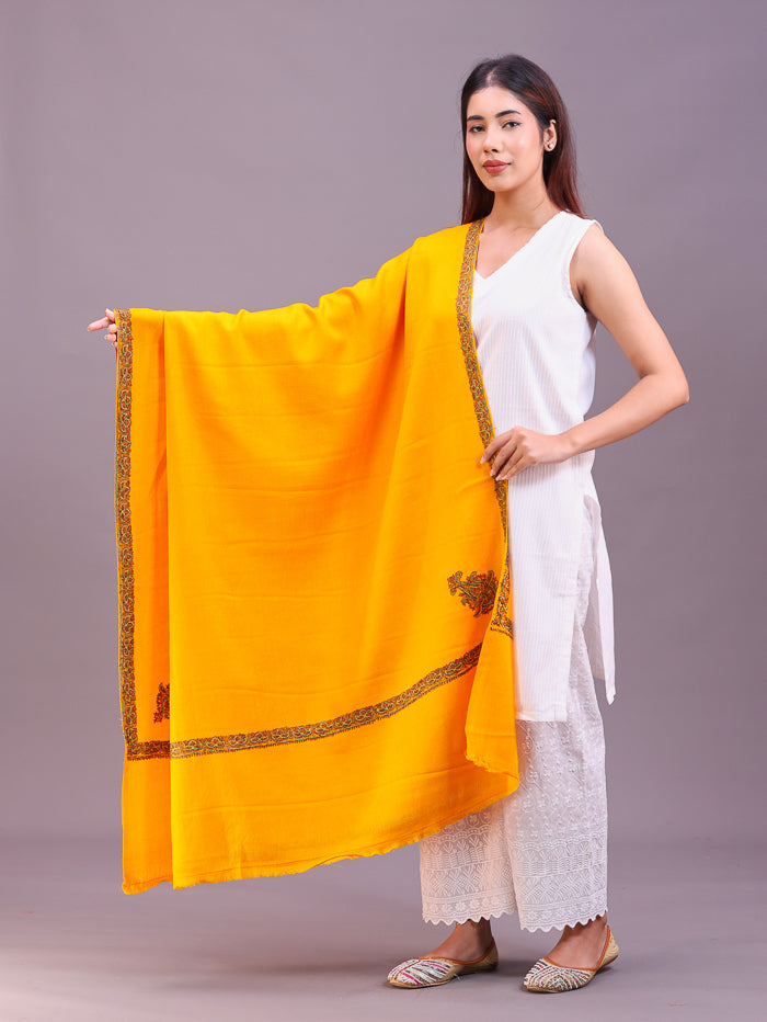 Women's Hand Embroidered Pure Wool Shawl