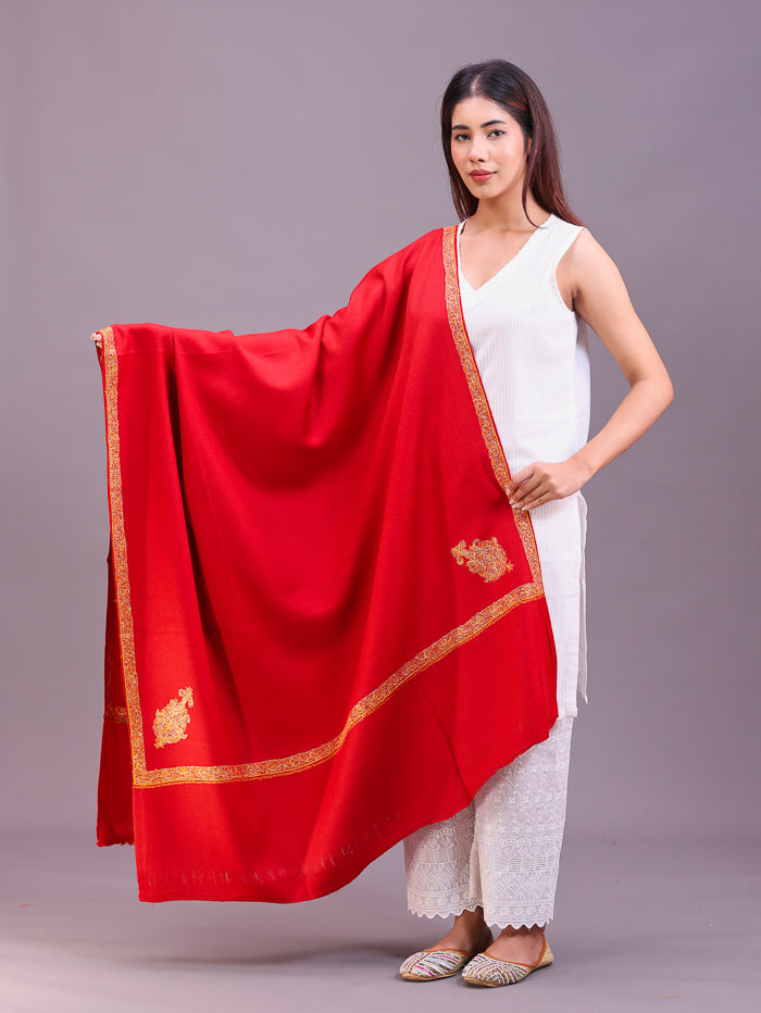 Women's Hand Embroidered Pure Wool Shawl