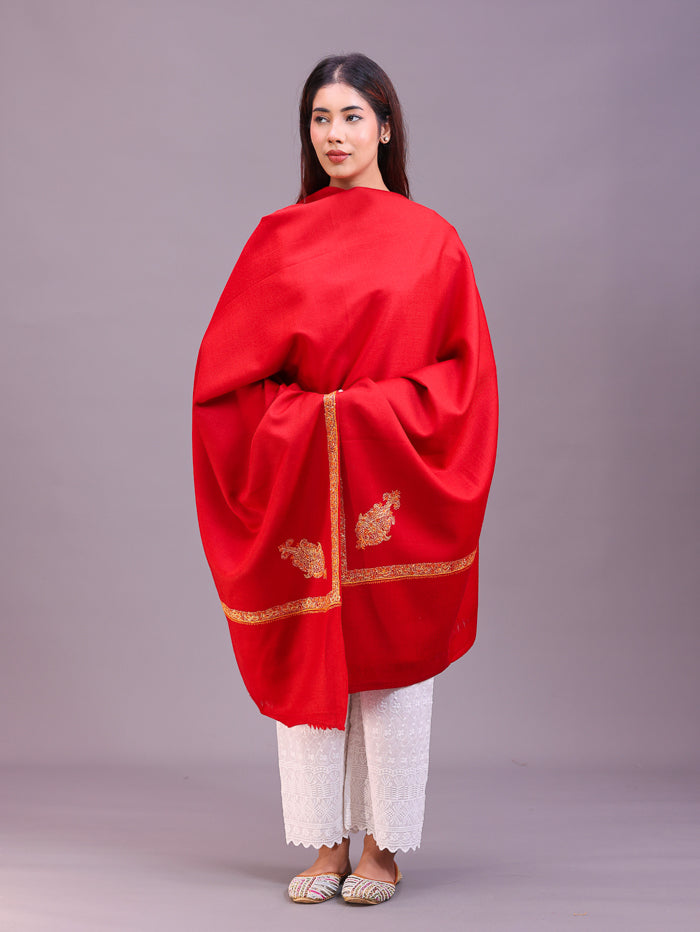 Women's Hand Embroidered Pure Wool Shawl
