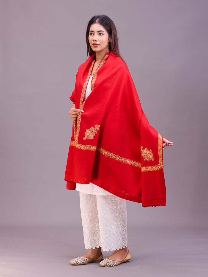 Women's Hand Embroidered Pure Wool Shawl
