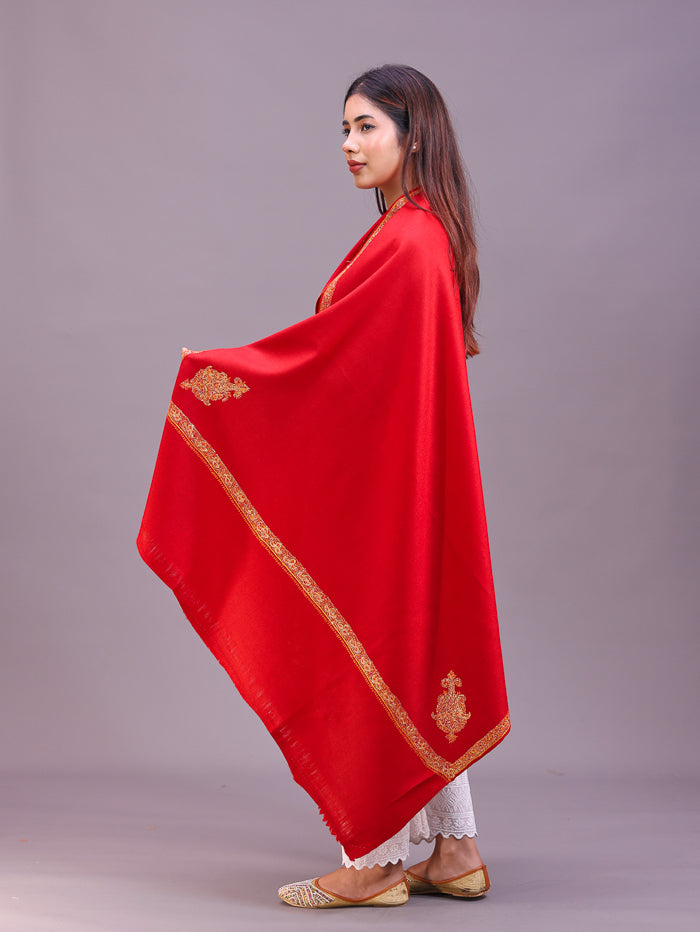 Women's Hand Embroidered Pure Wool Shawl