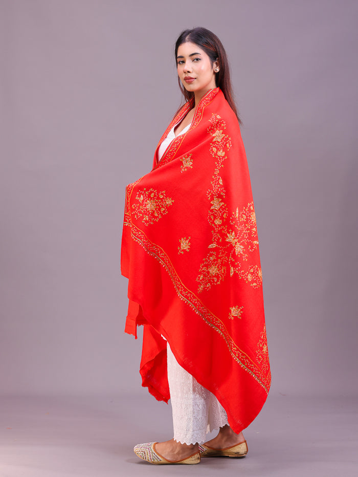 Women's Hand Embroidered Pure Wool Shawl