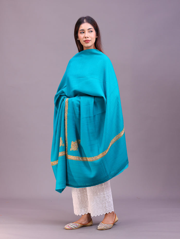 Women's Hand Embroidered Pure Wool Shawl