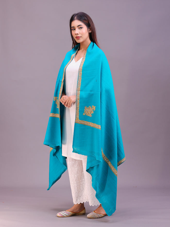 Women's Hand Embroidered Pure Wool Shawl