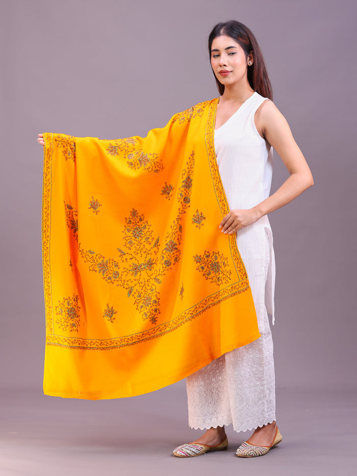 Women's Hand Embroidered Wool Shawl