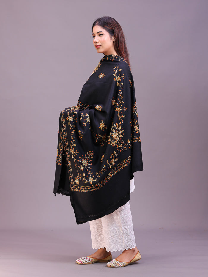 Women's Hand Embroidered Pure Wool Shawl