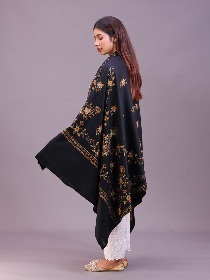 Women's Hand Embroidered Pure Wool Shawl