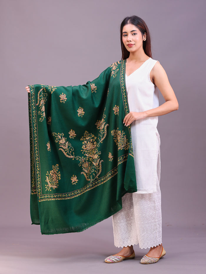 Women's Hand Embroidered Wool Shawl