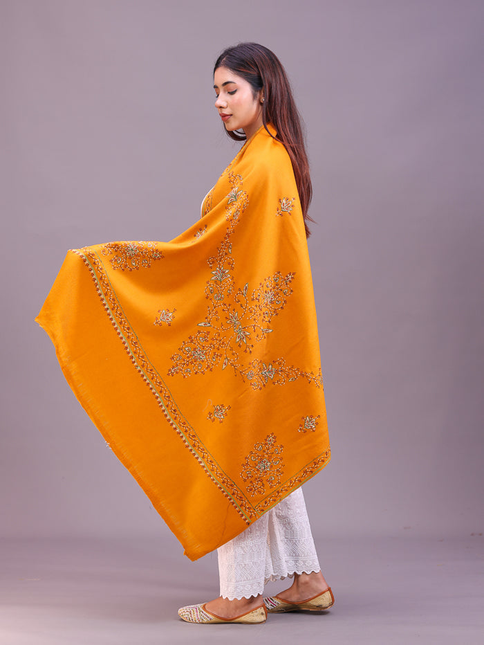 Women's Hand Embroidered Pure Wool Shawl