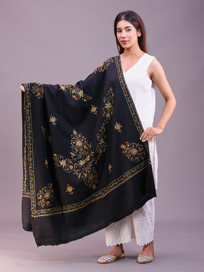 Women's Hand Embroidered Pure Wool Shawl