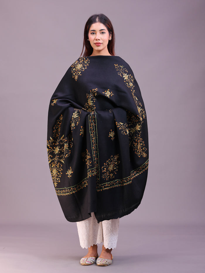 Women's Hand Embroidered Pure Wool Shawl