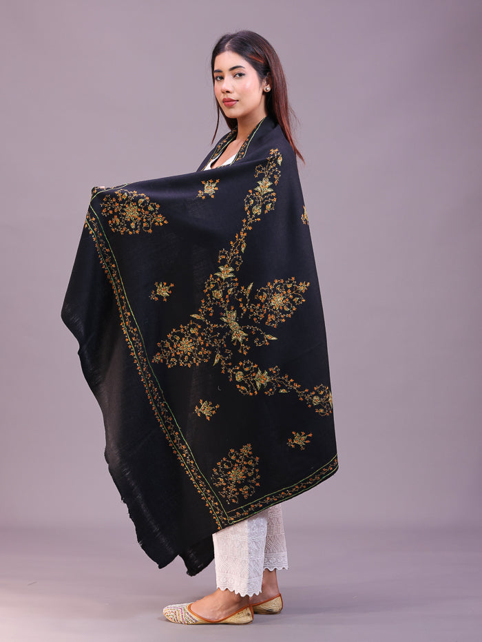 Women's Hand Embroidered Pure Wool Shawl