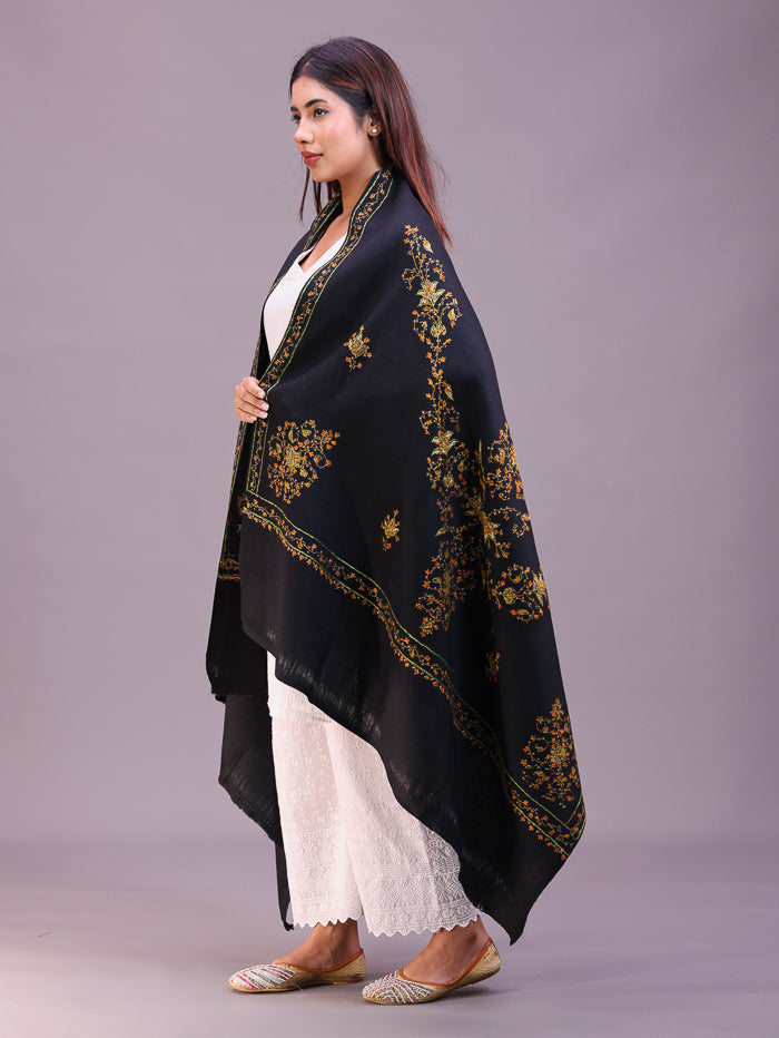 Women's Hand Embroidered Pure Wool Shawl